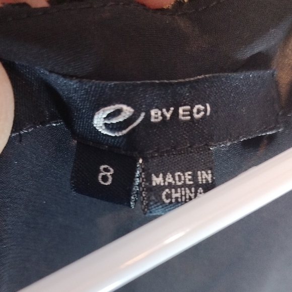 ECI Black Fitted Embellished Tank Top - Picture 2 of 5